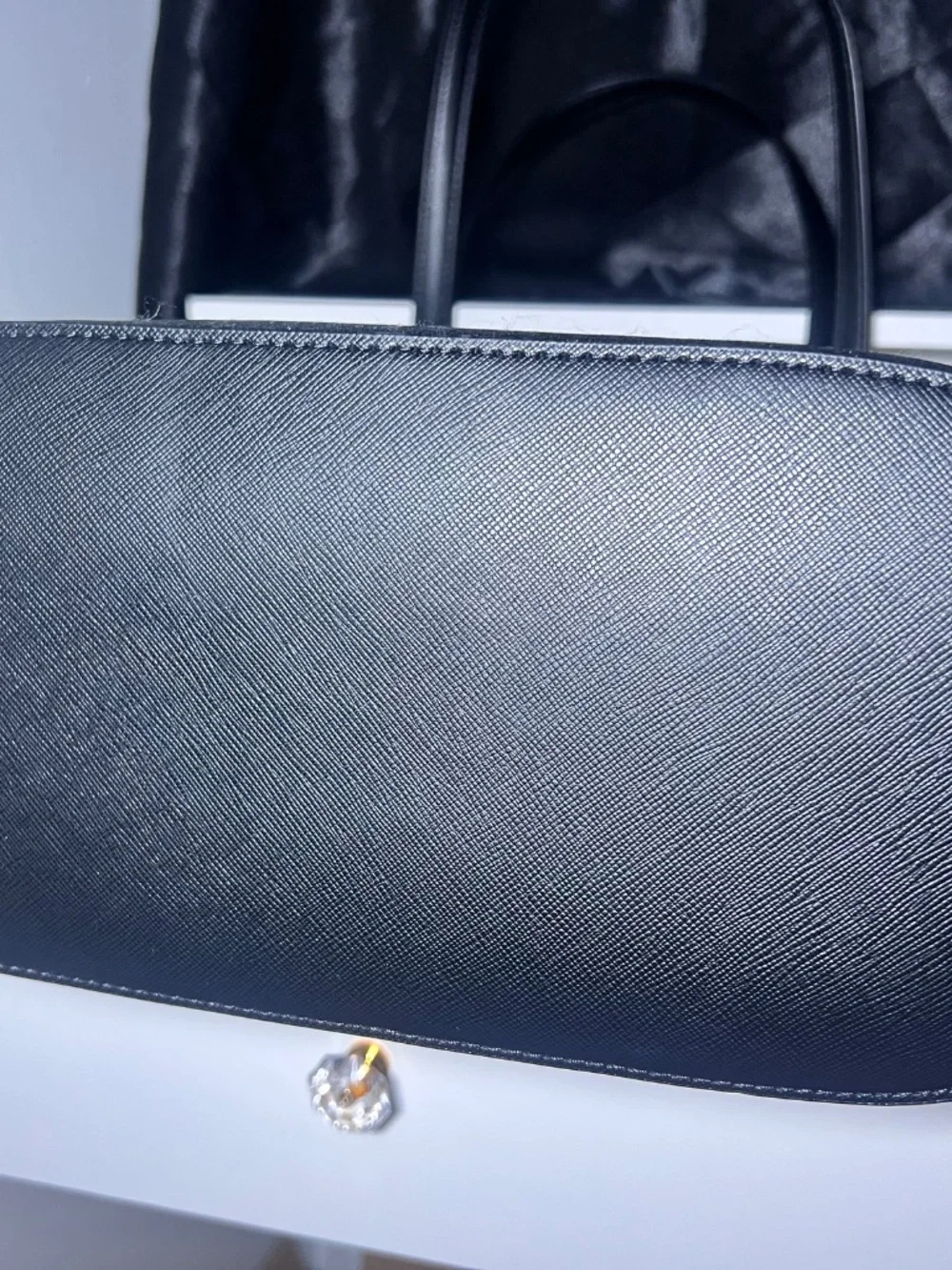 Kate Spade Holiday Edition Glimmer Large Black Glitter Tote Bag NWOT